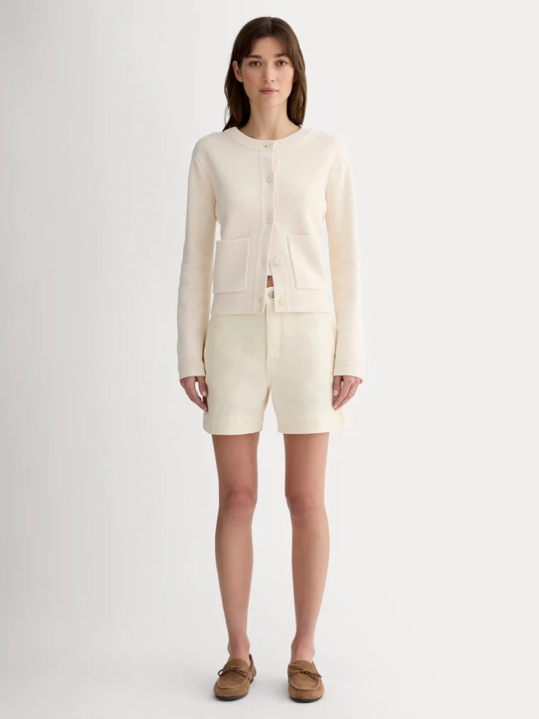 Everlane The Utility Shorts High-Rise Zip-Fly 4-Pocket In Bone Women's Size 0